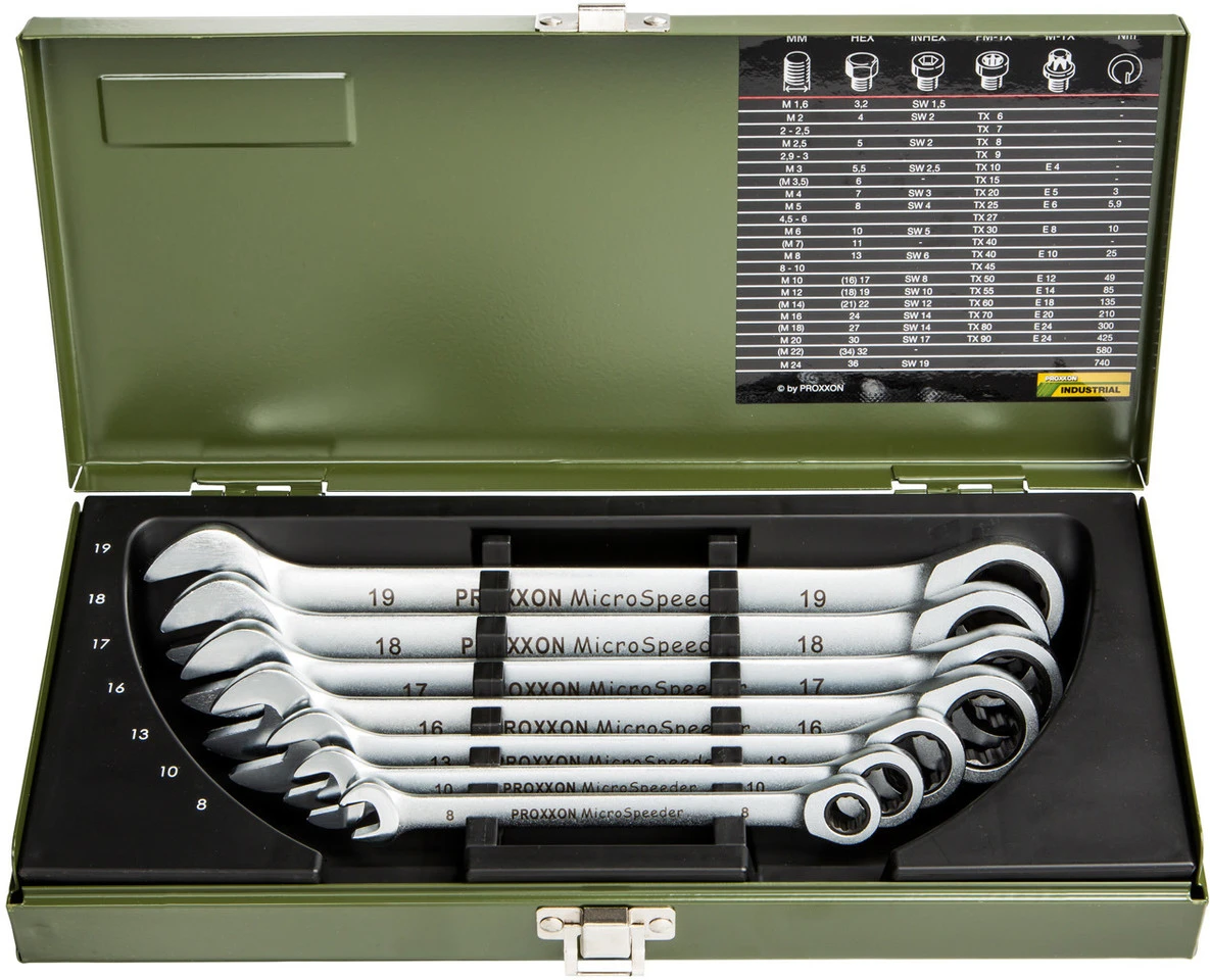Proxxon Set De Llaves De Boca Y Anillo MicroSpeeder 7-teilig, Modelo Estándar 3 Proxxon Set De Llaves De Boca Y Anillo MicroSpeeder 7-teilig, Modelo Estándar