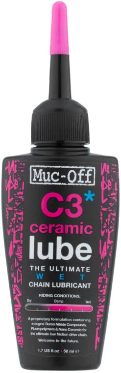 Muc-Off Lubricante De Cadenas C3 Ceramic Wet Lube Con Lámpara UV